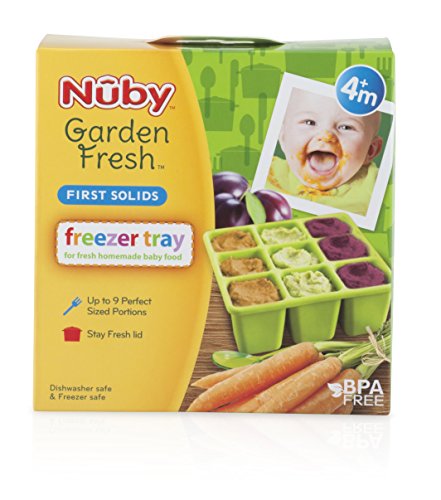 Тава за замразяване на Nuby Garden Fresh с покритие, цветове могат да се различават