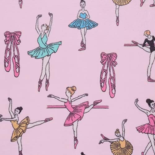 Mook Fabrics Руното фланела 1930 Балерина, розово, 12 ярда Болт