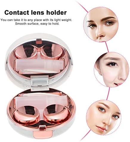 DOITOOL 1 Комплект Преносим Калъф За контактни лещи, Козметични Кутия За Лещи, Контейнер за контактни лещи