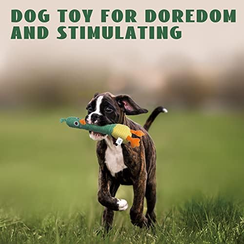 Играчка за кучета Писклявая патица: Сладки плюшени играчки за кучета с много здрава гумена пищалкой, Играчка за агресивни жевателей,