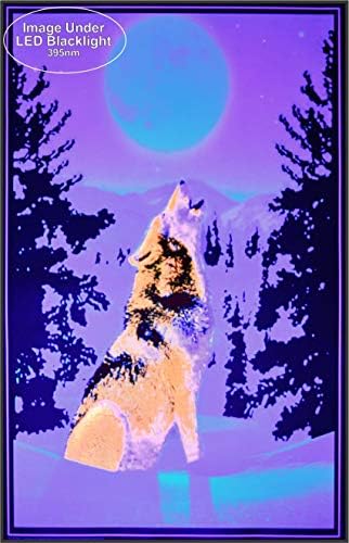 Плакат Wolf Moon Без трупат Blacklight 24x36 инча