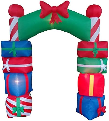 Комплект от две украса за Коледното парти, включва надуваема сцена на Рождество с височина 6 метра и Надуваеми Цветни подаръчни
