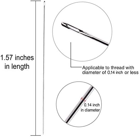 Игли за бродиране с мъниста (размер 12) 25шт с една Тръба за съхранение на игли