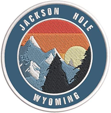 Джаксън Хоул, Уайоминг Ски Курорт Планински Бродирана Нашивка Премиум клас, която може да се монтира на желязо или Шият Декоративен