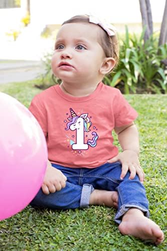 Риза на 1-ви Рожден Ден с Единорогом за Малки Момичета, Дрешки на 1 година, Една Първа Риза