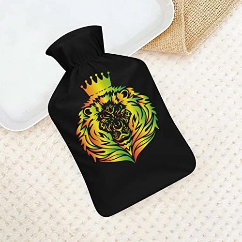 Чанта за инжектиране на вода Rasta Lion с Капак 1000 мл Топла Топла Бутилка за Мъже и Жени