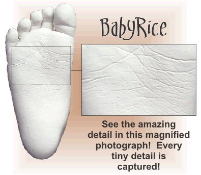 BabyRice Нов Комплект за детска леене с матирана Купа 3D-рамка за дисплея на размера на 6x5 инча / Бяла Планина / Бяла подложка
