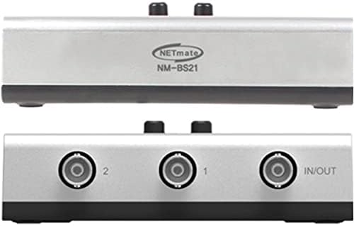 NETmate BNC Switch 2: 1 Кутия с ръчно превключване Композитен аудио NM-BS21