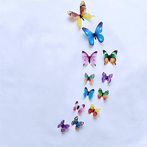 Светлината на 3D Декорация на стени 3D Стикер с пеперуда за Декорация на стаята 12шт Светещ в Тъмното 3D Стикер с Пеперуда Спалня