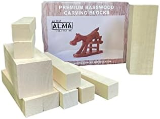 Висококачествени Блокове от Липа за Резби, Определени Блокове за Дърворезба от 10 части, Дървени блокове за Рендосване