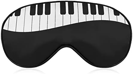Черно-Бели Клавиши на Пиано, Маска За Сън, Мека Маска За очи, Ефективна Затемняющая Превръзка на Очите с Еластична Регулируема Каишка