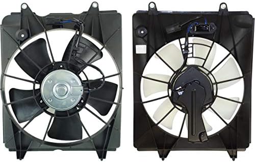 Вентилатор за охлаждане на радиатора с вентилатора на кондензатора на климатика на Ляво и на Дясно