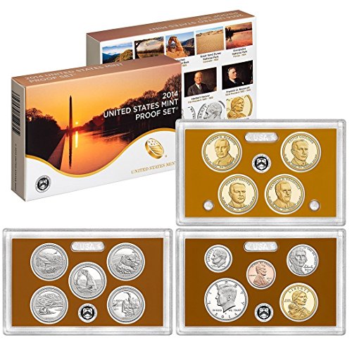 Набор от US Mint Proof 2014 г. се предлага в опаковка US mint Proof