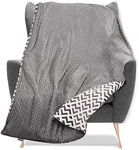 Утяжеленное одеяло Quility за възрастни - 15 паунда, Плътно одеяло Queen Size за охлаждане и отопление - Памук, Голямо одеяло