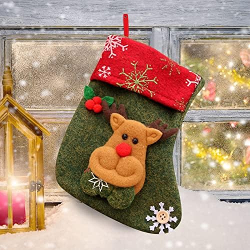 Подарочное Украса На Шоколади Коледна Торбичка За Подарък Малка Чанта За Отглеждане На Коледни Чорапи Украса Занаяти Вратите Висящи
