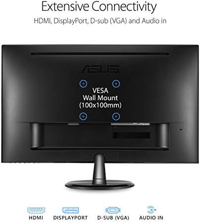 Гейминг монитор ASUS VP249QGR 23,8144 Hz Full HD (1920 x 1080) IPS 1 мс FreeSync ELMB Eye Care DisplayPort, HDMI, VGA, ЧЕРЕН