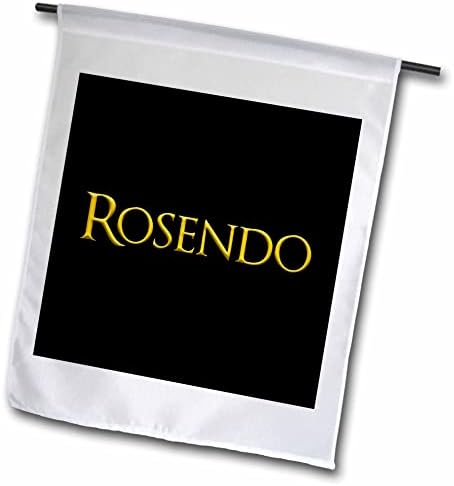 3дРоуз Розендо Често срещано име за новородени момчета в Америка. Жълто на черно Амулет - Знамена (fl-362420-1)