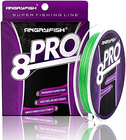 Ракита риболов линия ANGRYFISH 8-PRO - Много тънък диаметър-Патентована технология на плетене - Изключителна здравина-по-голяма