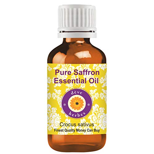 Чисто етерично масло от шафран Deve Herbs (Crocus sativus) Дестилиран с пара 2 мл (0,06 грама)