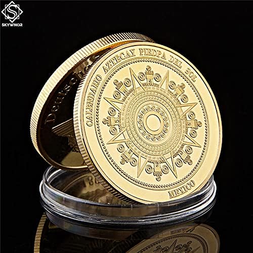 Златна Монета На Маите В Мексико Календар Пророчеството На Маите Възпоменателна Монета Реколта Полска Монета Коллекционный Подарък
