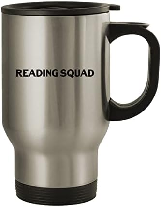 Molandra Products Reading Squad - Пътна Чаша от Неръждаема Стомана с тегло 14 грама, Сребриста