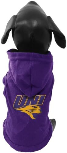 Тениска за кучета на NCAA Northern Iowa Пантърс От Памук и Ликра с качулка за кучета