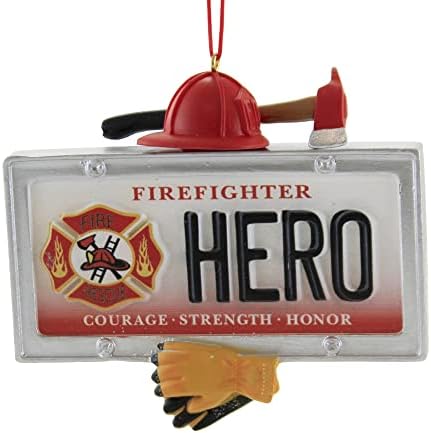 Герой-Пожарникар Регистрационен Номер Коледно Украшение J8617