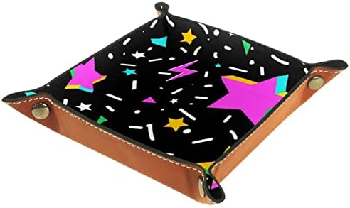 Абстрактни Цветни Звезди Кутия За Съхранение На Нощни Тенис На Тава Взаимозаменяеми Ключ В Чантата Си Монетница Тава За Съхранение
