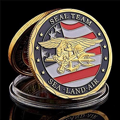 Американски Пират Позлатени Медали Колекционерски Монети Изработка На Златни Монети, Рисувани Монети Възпоменателни Монети За Късмет