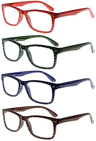 Eyekepper 4 Опаковки Очила За четене, Грах Дизайнерски Ридеры за Жените За Четене