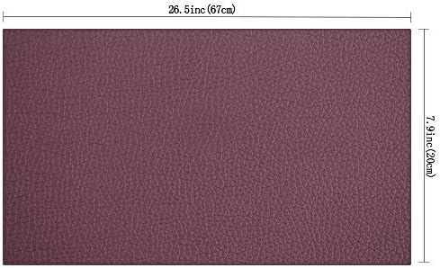 Двустранни листа от изкуствена кожа HGUAN 7,9 X 26,5, използвани за производството на кожени обеци, бантов за коса, шевни и различни занаяти собствените си ръце (шоколад)