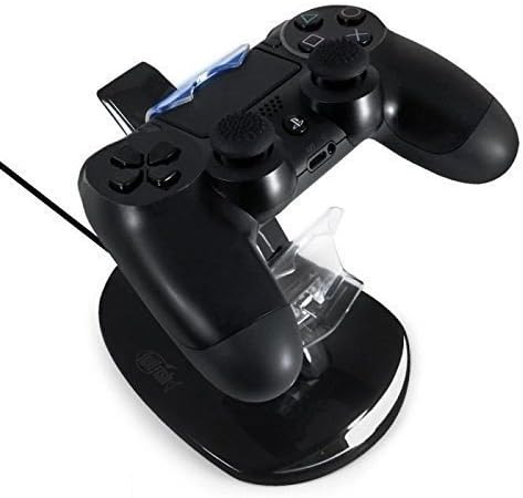 Зарядно устройство за две контролери PS4 (може да побере и зарежда до 2 контролери конзола по време на зареждане) - Разработена
