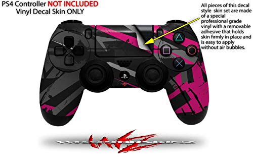 Обвивка WraptorSkinz е съвместим с контролера на Sony PS4 Dualshock PlayStation 4 Original Slim и Pro Baja 0014 ярко-розов цвят