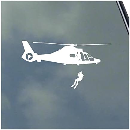 Пилотът на Делфин MH-65 с Спасательным Плувец, Скокове С Винил Стикер, Стикер на Екипажа MH-65 Бреговата Охрана