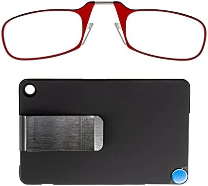 Тънък портфейл ThinOptics от Неръждаема стомана с Ридерами /Очила за четене Правоъгълен, Черен, 44,45 mm + 1,5