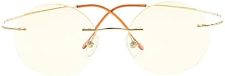 CessBlu Без Рамки Против Blue-Ray Титанов Кръгли Компютърни Очила Дамски Мъжки Слънчеви Очила За Четене