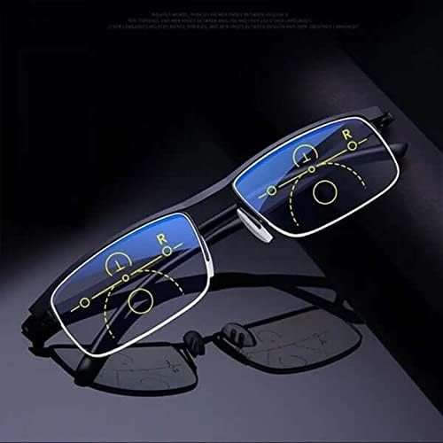 Сапфировые очила за четене с двойна употреба със защита от син на радиация с висока твърдост, далечния и близкия действия с двойно