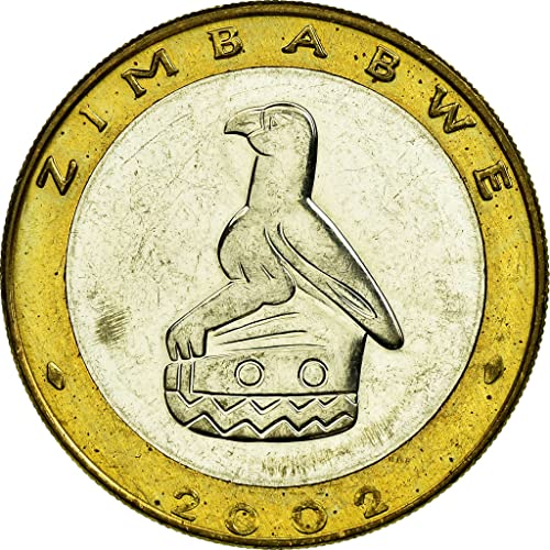2001-2003 Биметаллическая монета Зимбабве номинална стойност 5 долара. Красива, но Една от Най-Безполезните в Света се дължи На