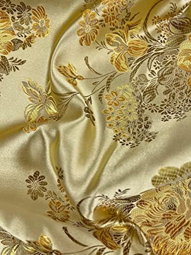 Нови тъкани Daily Anais Златен Цветен Брокат, Китайски Сатен плат за Чонсам/Ципао, Дрехи, Костюми, Тапицерия на мебели, Чанти, Diy