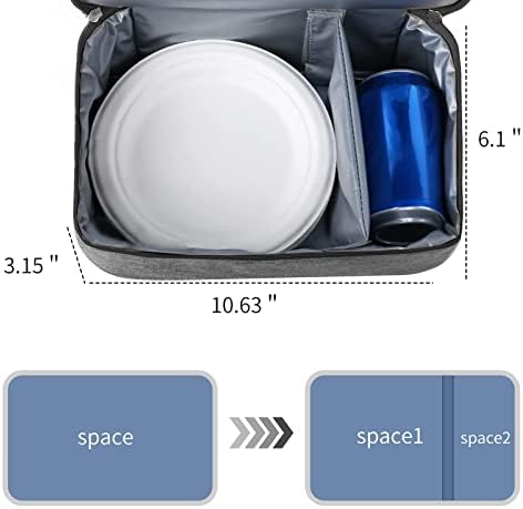 Чанта за памперси Lmbabter - Малка Чанта за Молокоотсоса, Чанта-хладилник за кърма, Чанта за обяд, Двупластова Чанта за съхранение
