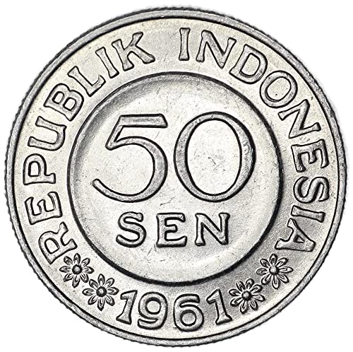 1961 № ММ КМ на 14 Индонезия 50 Сен Продавач е Много добър