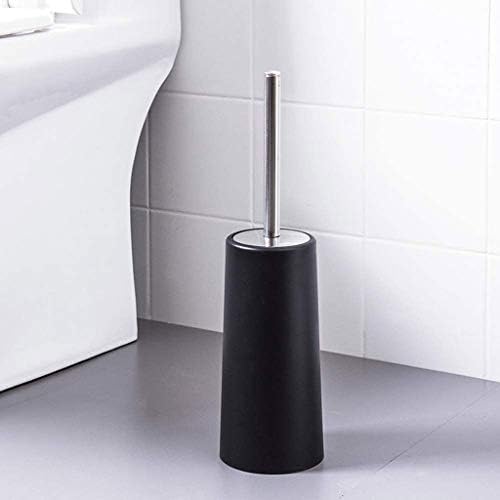 WSZJJ Компактен, свободно стояща Пластмасова четка за тоалетна и държач за съхранение в Банята, Декоративна Стоманена дръжка и основа,