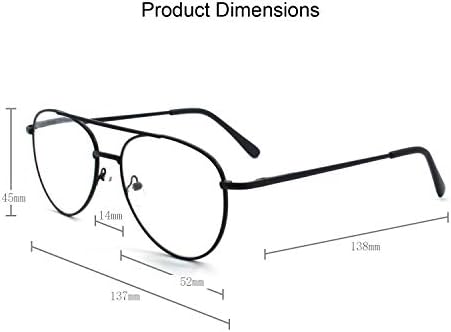 Очила за четене в Авиаторском Стил с Увеличение за очи в Метална Рамка с Пружинным тръба на шарнирна връзка, за Мъже и Жени
