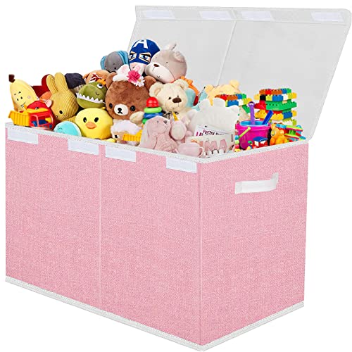 Кутия за играчки Pantryily за момичета - Големи Сгъваеми Детски Сандъци-Организаторите за играчки и за съхранение на Детска, игрална