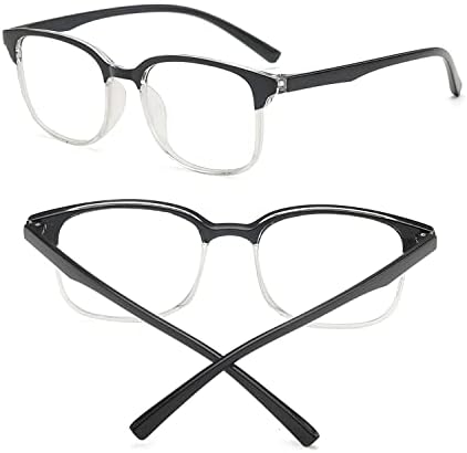 CVVTSPE, 2 опаковки, очила за четене в полукадровой ръбове, блокер на синя светлина за жените и мъжете, анти-UV / бликовый филтър,