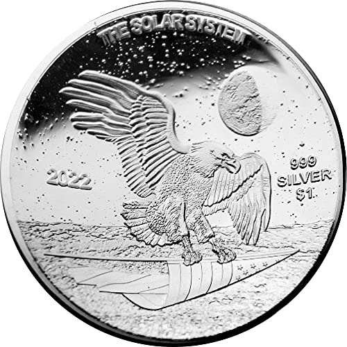 2022 DE Серия на Слънчевата система PowerCoin Uranus Куполообразная Сребърна монета с тегло 1 Унция 1 долар на САЩ 2022 Proof