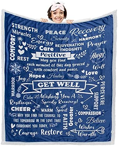 Подарочное Одеяло mami home Выздоравливай най-скоро, Одеяло Лечебните Мисли, Позитивна Енергия, Комфорт, Фланелевое Флисовое одеяло