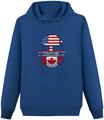 American Grown Canada Root Дамски Hoody С качулка, Пуловер, Hoody, Блузи с Дълъг Ръкав, Всекидневни Разпечатки с Джоб