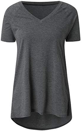 Женска Тениска Размер на Плюс С ръкави Raglan, Свободни Тениски, Секси Случайни Пуловер С V-образно деколте, Тениски, Блузи, Дамска