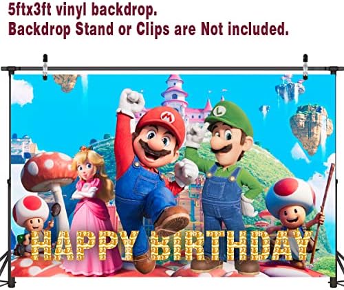 Супер Братаны Марио честит Рожден Ден на Фона на Снимка на Фон видео игра на Тема Рожден Ден Банер Украса за Доставка Деца Момчета